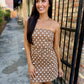 Ian Polka Dot Dress- Brown