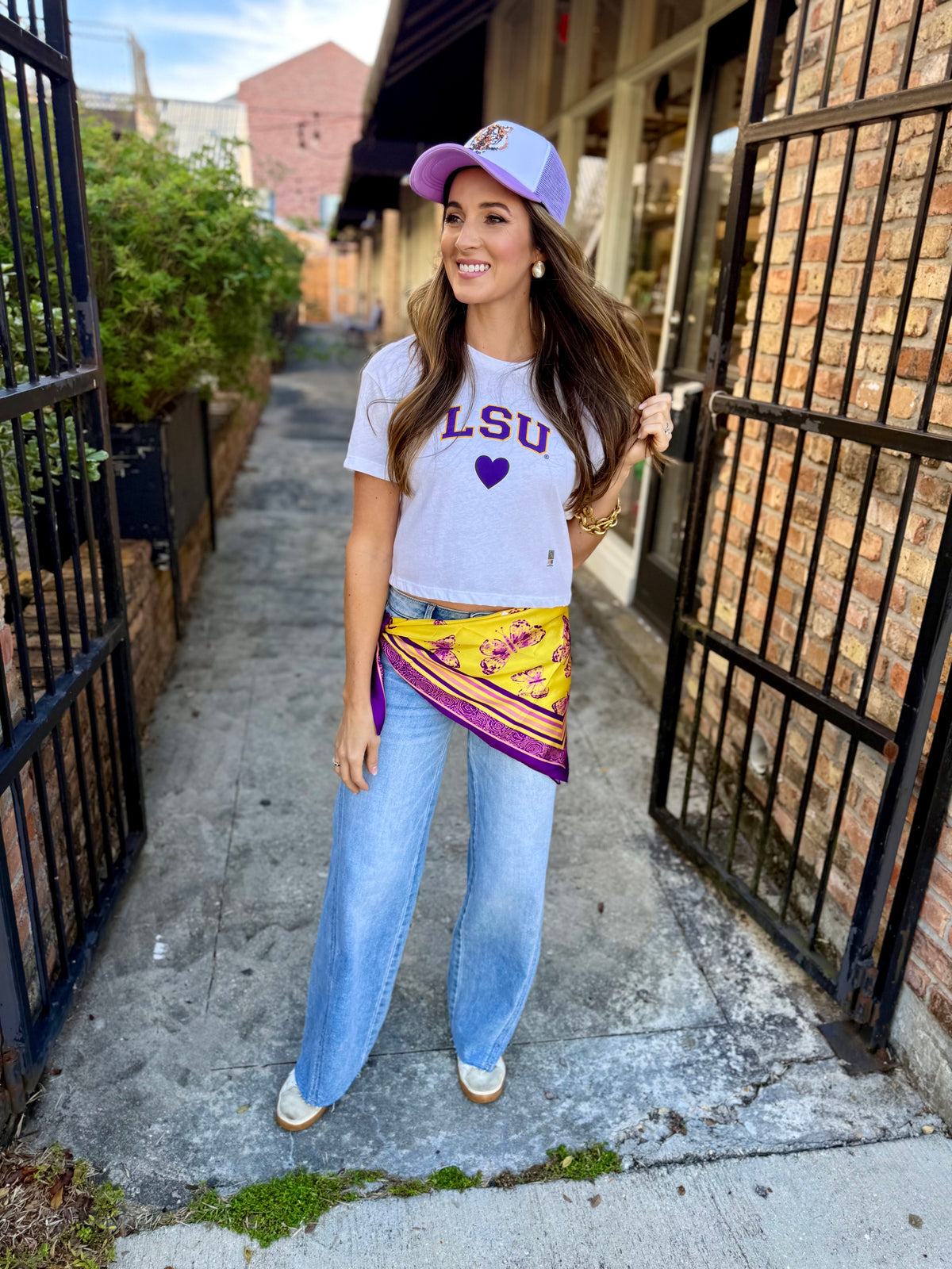 32” LSU Gameday Scarf- Butterfly