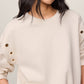 Z Supply Axel Grommet Sweatshirt- Sandstone