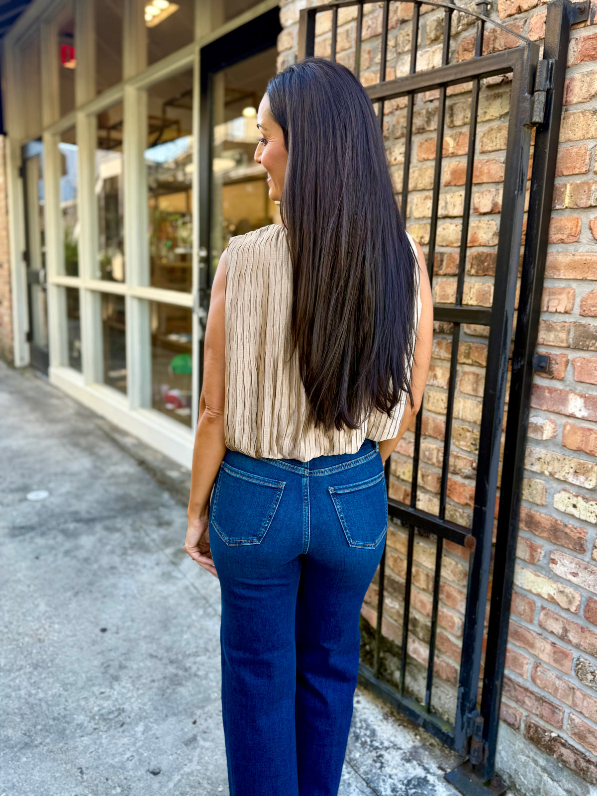 City Daze Top- Taupe