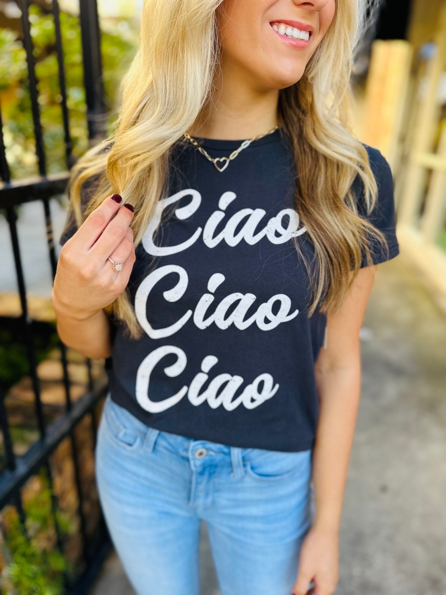 Z Supply Ciao Tourist Tee- Black Sand