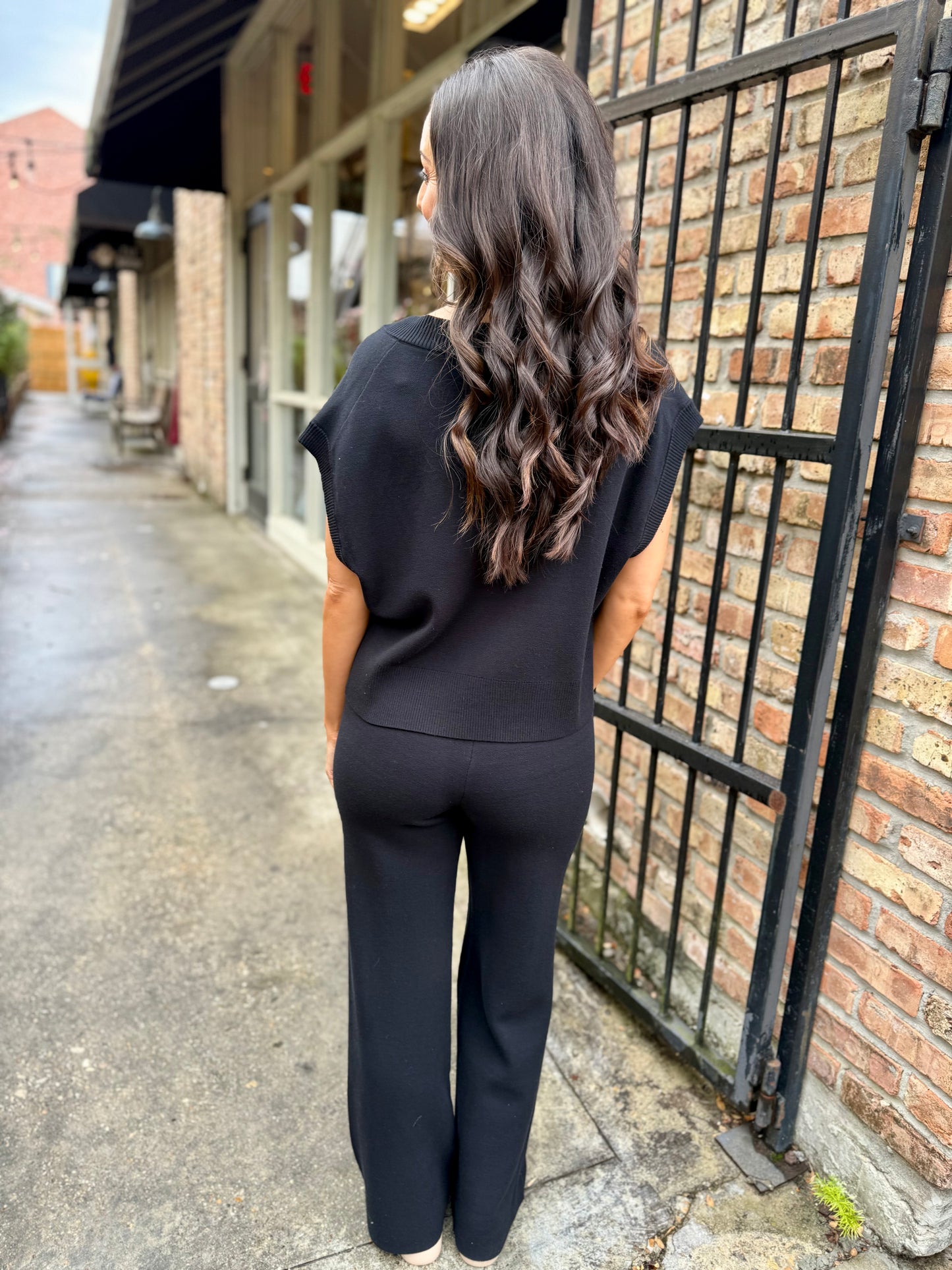 Stacey Knit Pants- Black