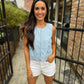Z Supply Sun Seeker Denim Tank- Coastal Water