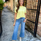 Crystal Sweater Top- Lemon