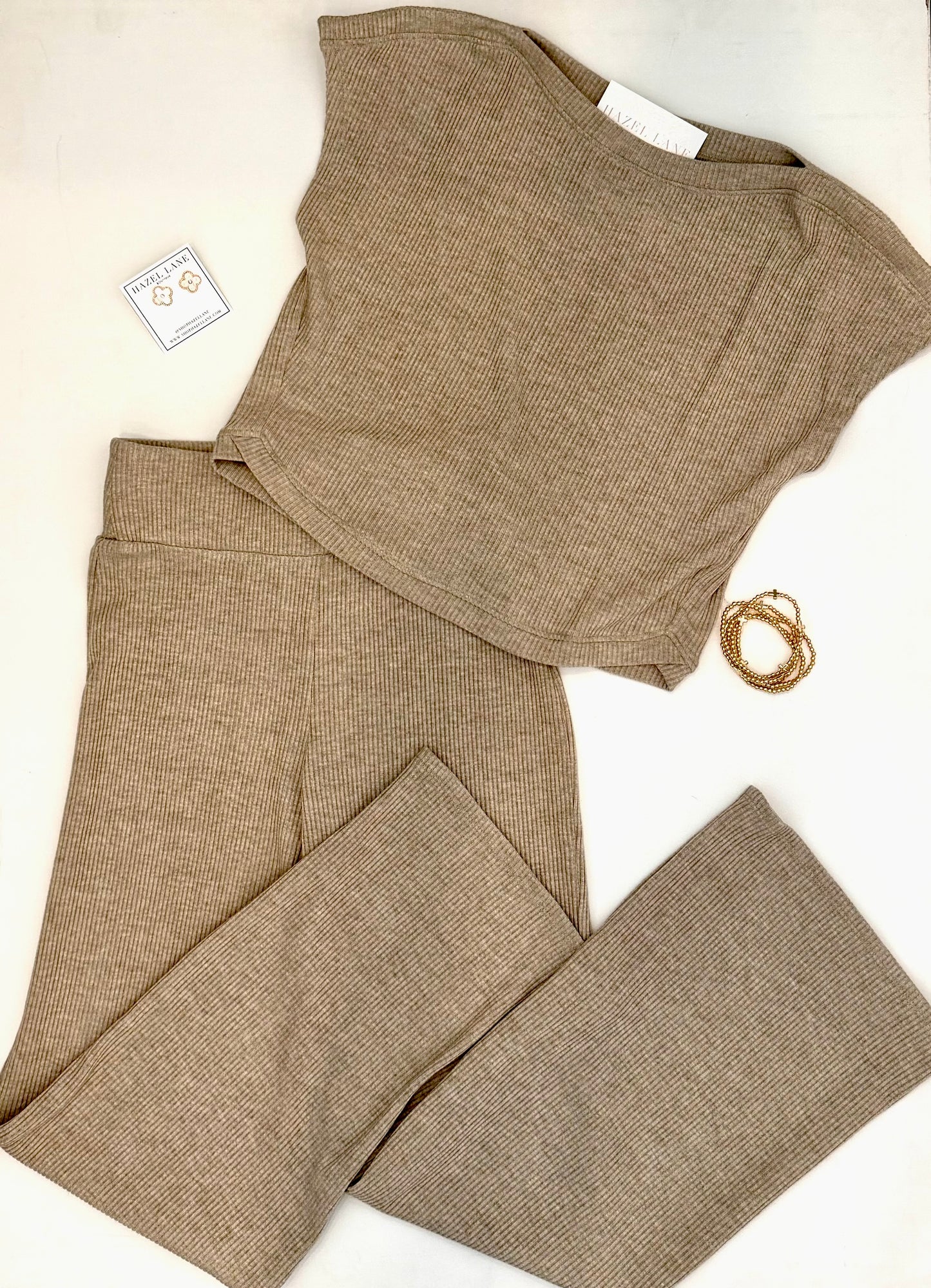 Relax Knit Top- Taupe