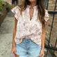 Regina Floral Ruffle Blouse
