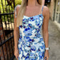 Kyra Mini Dress- Blue Floral