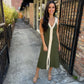 Analise Colorblock Maxi Dress- Olive