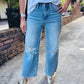 Surf Rider HR Distressed Wide Leg Denim
