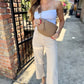 Olivia (White Swan) HR Wide Leg Jeans