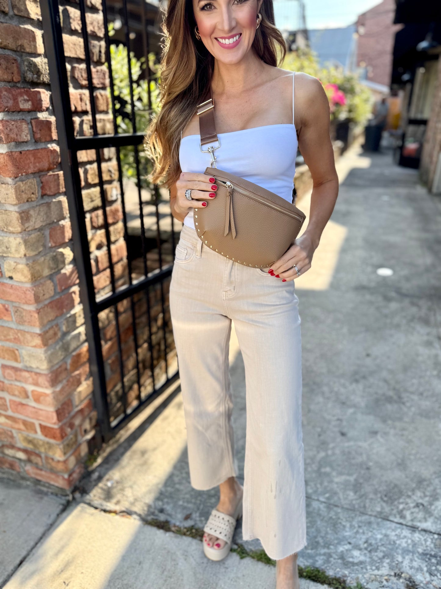 Olivia (White Swan) HR Wide Leg Jeans