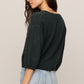 Z Supply Valor Short Sleeve Cardigan- Emerald Cove