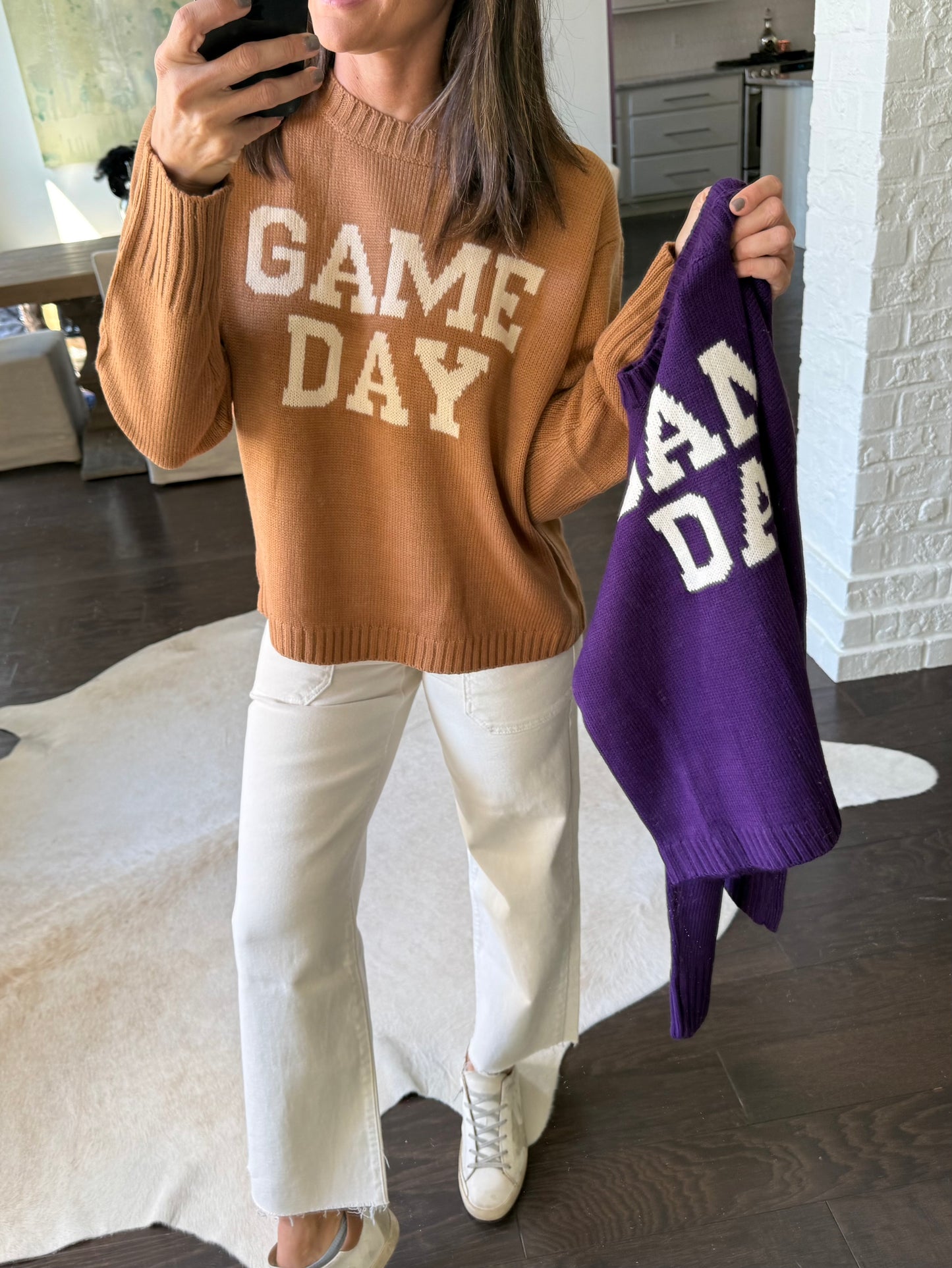 Match Game Day Sweater- Purple