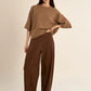 Fallow Flared Sweater Top- Camel