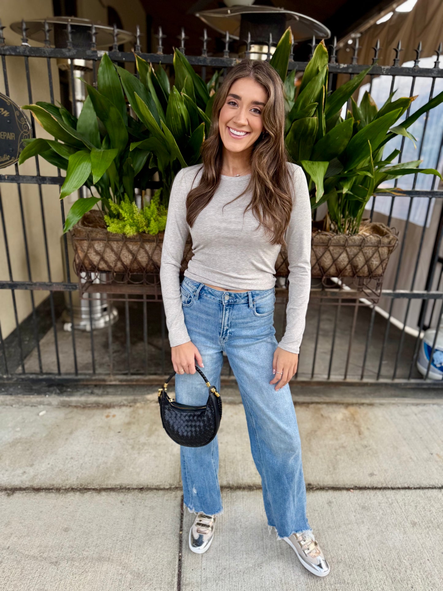 Z Supply Second Skin Crew Long Sleeve- Natural