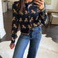 Astra Horse Cardigan- Navy