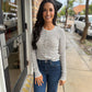 Z Supply Rosanna Stripe Sweater Top- Chalk