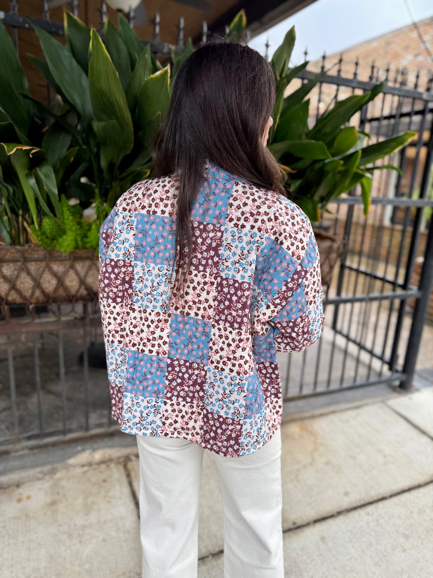 Collector Patchwork Jacket- Blue Multi
