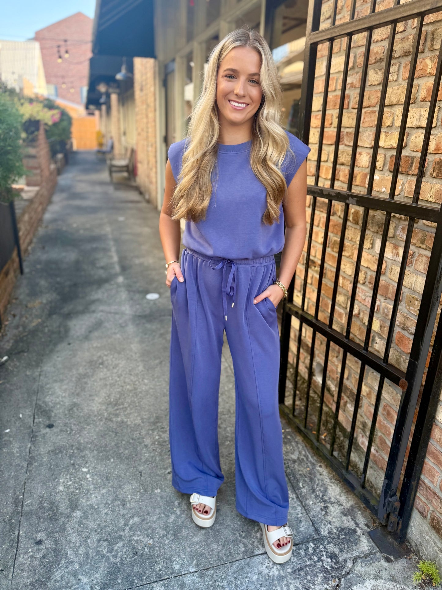 Authement Modal Jumpsuit- Deep Cornflower