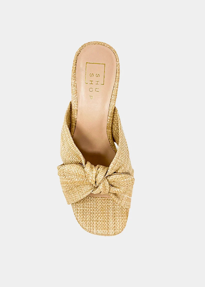 Lisa Wedge Sandal- Raffia