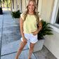 Dom Textured Knit Top- Lemon