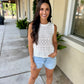 Andrew Crochet Tank- White