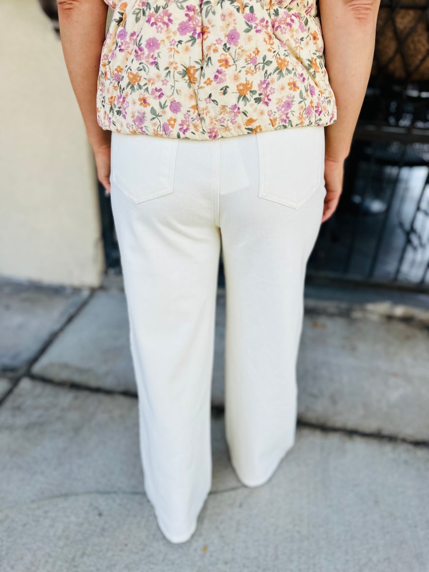 Avalon Denim Pants- Ivory