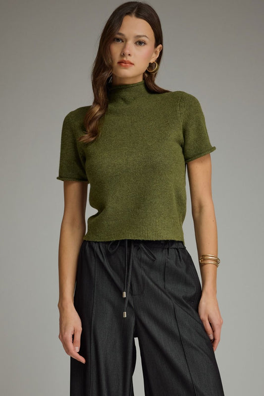 Brandon Sweater Top- Olive