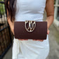Gaia Clutch- Brown