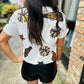 Cheer Top- Black/Gold