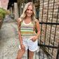 Sylvia Stripe Sweater Vest- Multi