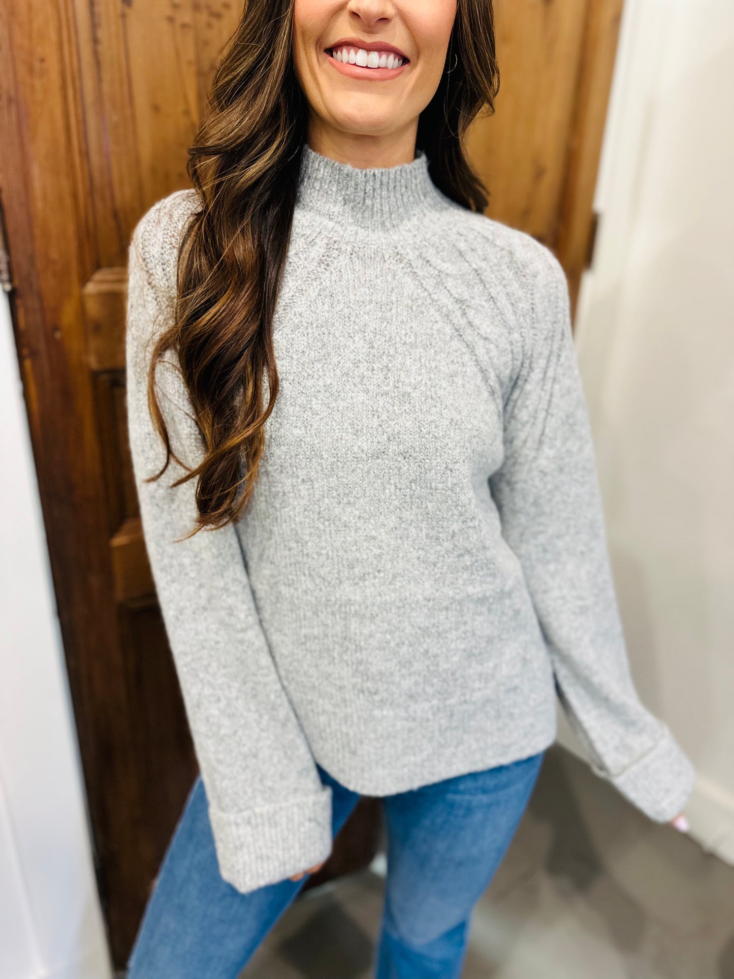 Lynn Sweater- Heather Grey