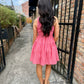 Stage Stripe Mini Dress- Orange