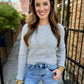 Bree Cable Knit Sweater- Light Grey