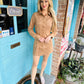 In the Pines Faux Suede Mini Dress- Tan