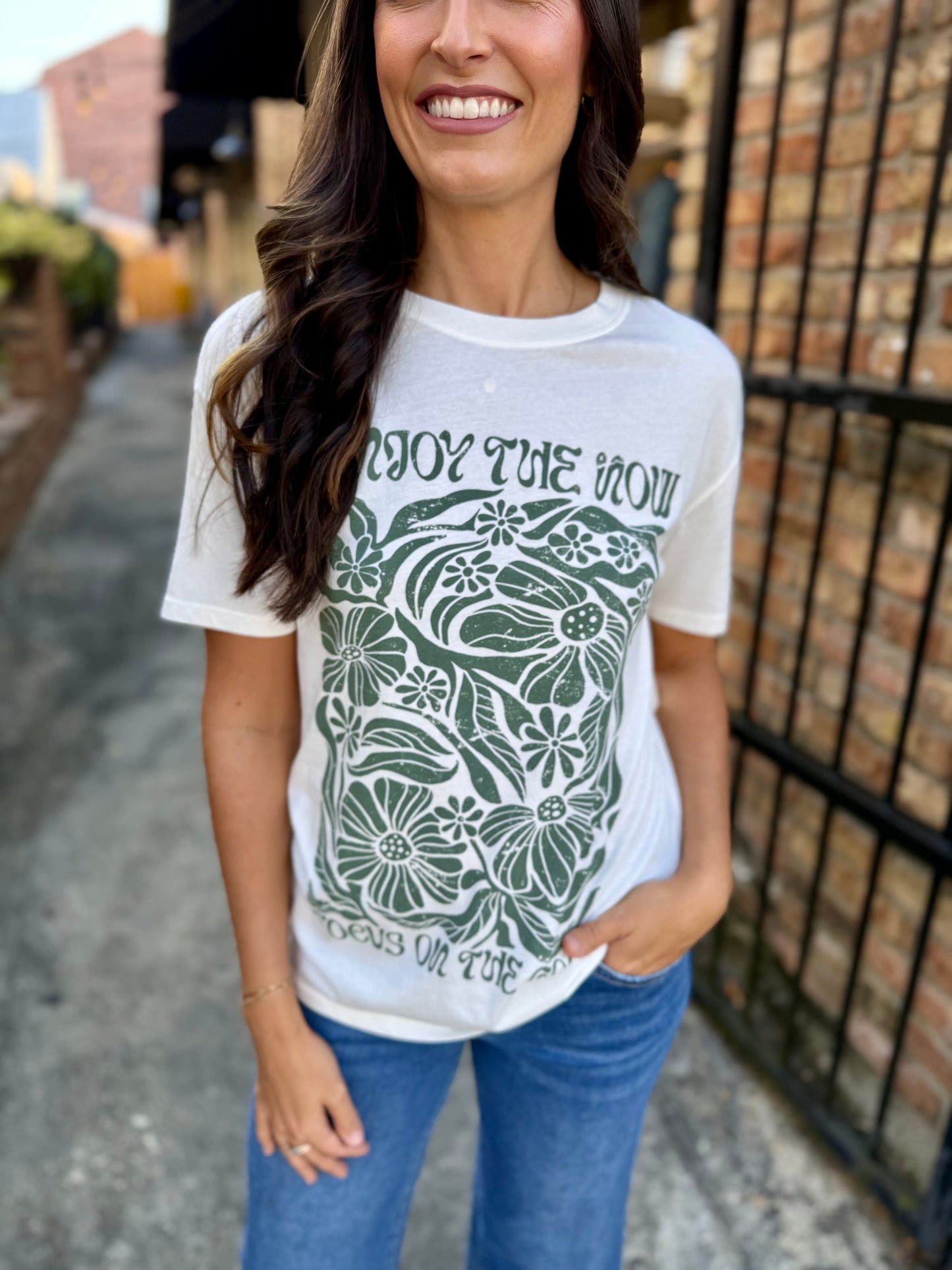 Z Supply Radiate Boyfriend Tee- Sea Salt