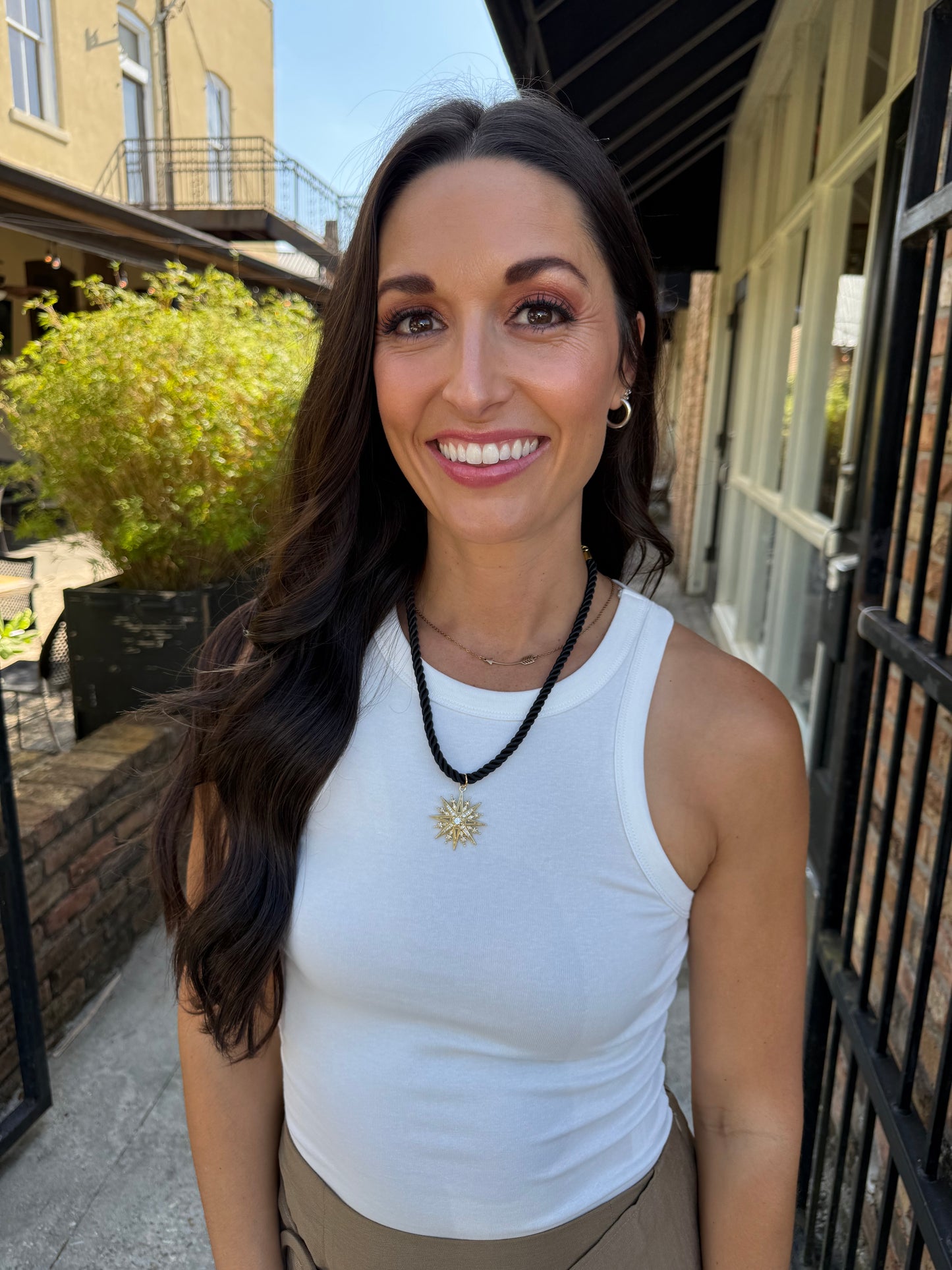Cord Necklace- Black/Star