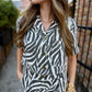 Zebra Collared Top