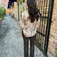 Python Button Down Top- Brown