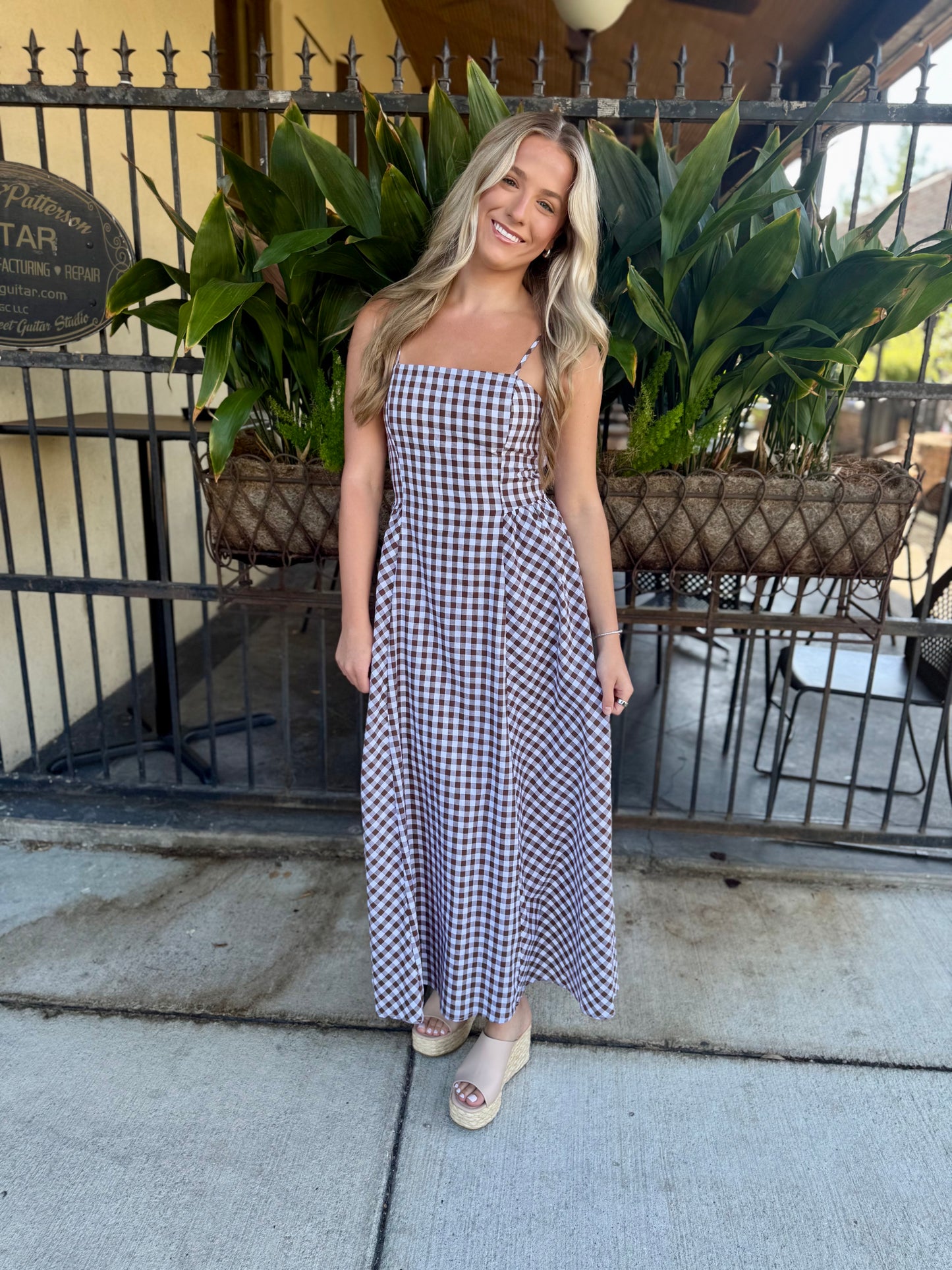 Kalley Maxi Dress- Brown