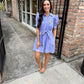 Garden Party Floral Dress- Periwinkle