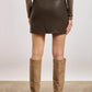 Fast Life Mini Skirt- Taupe