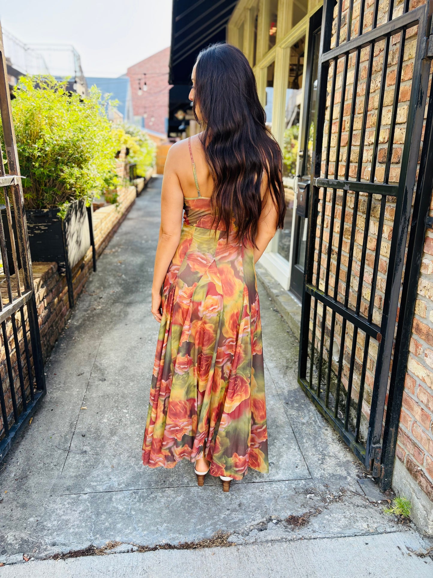 Heart Beats Godet Maxi Dress- Rose Petal