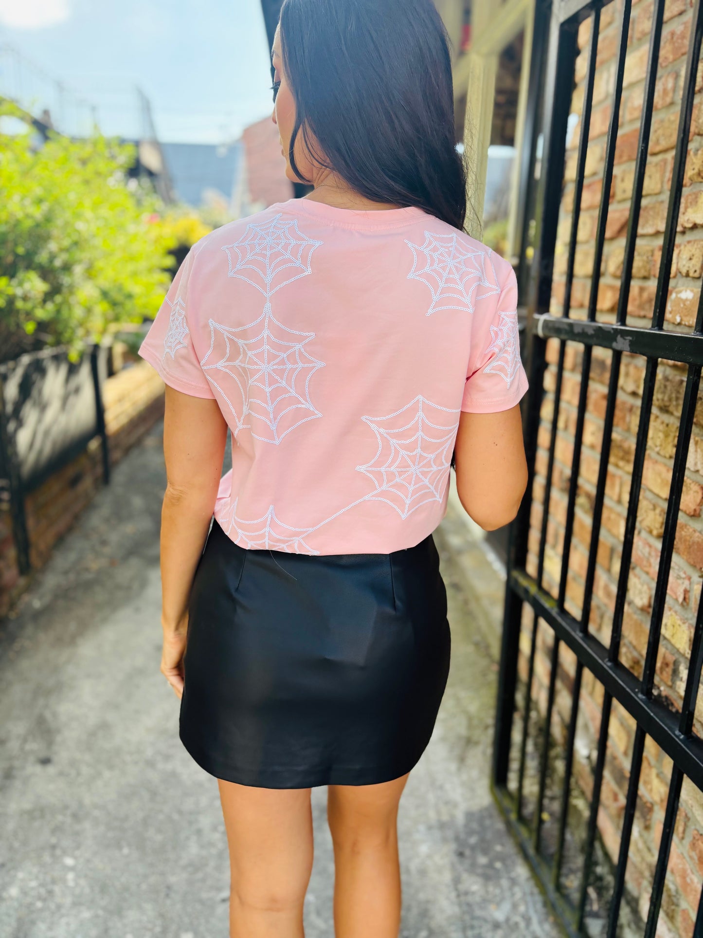 Bullock Faux Leather Skort- Black