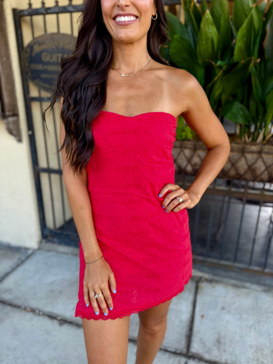 Briony Romper- Scarlet Red