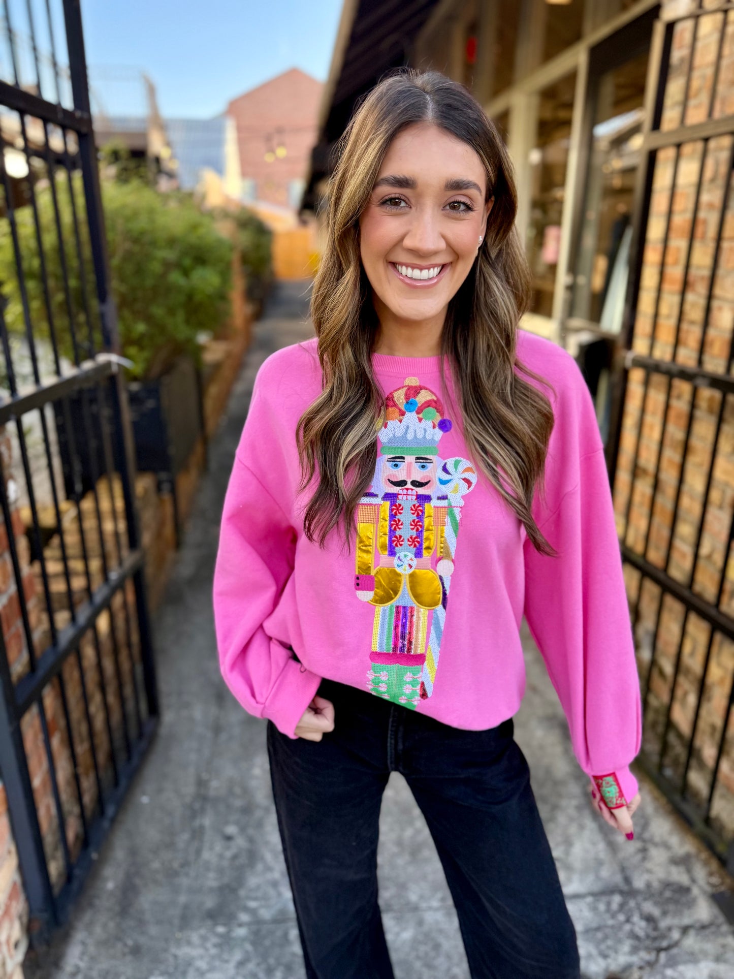 Candyland Nutcracker Sweatshirt- Pink