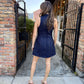 Darcy Mini Dress- Navy Tweed