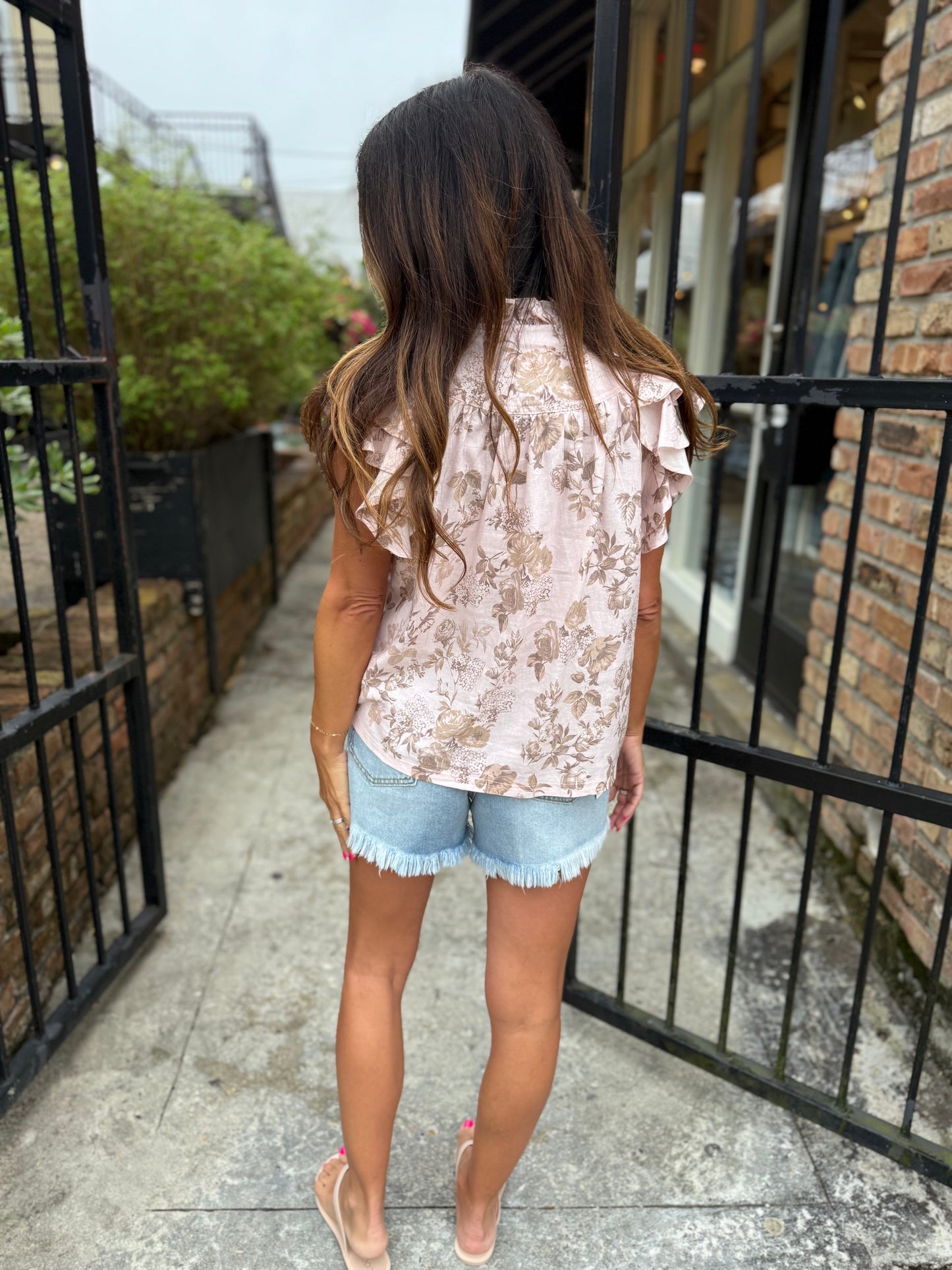 Regina Floral Ruffle Blouse