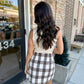 Manhattan Plaid Mini Skirt- Cream