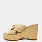 Lisa Wedge Sandal- Raffia